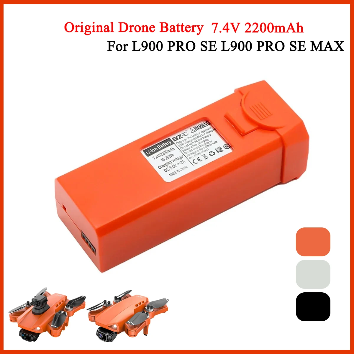 Drone Gimbal 2 Axis - Batterie de importateur L900 PRO SE
