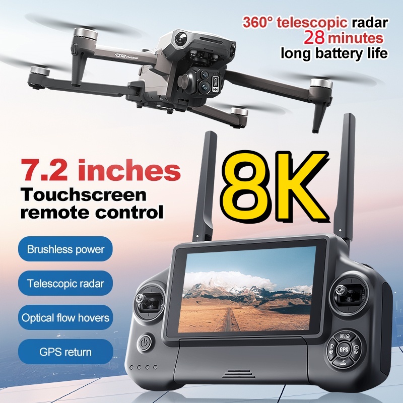 Drone RC Quadricoptère 8K avec - Drone Gimbal 3 Axis avis et prix